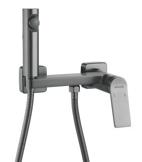 Гигиенический душ со смесителем Shevanik S4105T-1 оружейная сталь